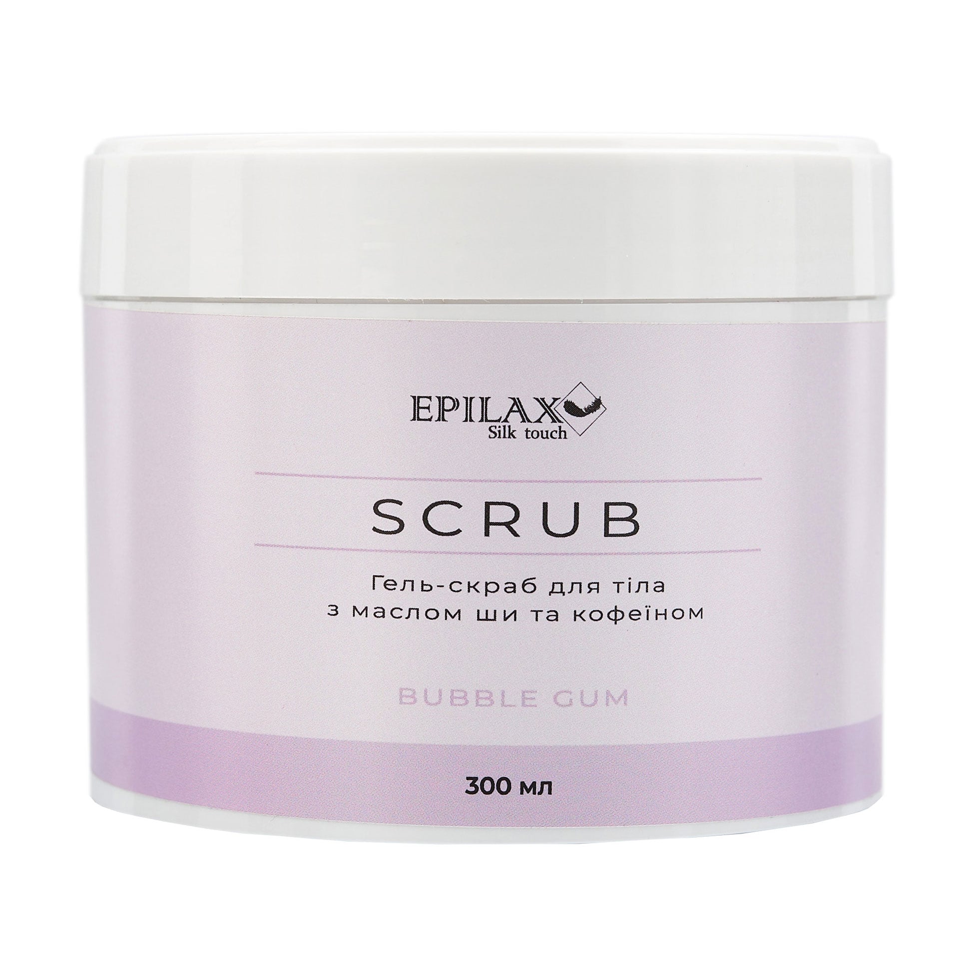 Гель-скраб для тіла Epilax Silk Touch Bubble Gum Scrub з маслом ши та кофеїном, 300 мл